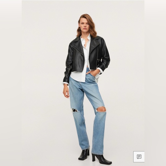 Mango Light Blue Distressed Women Jeans - Picture 5 of 6